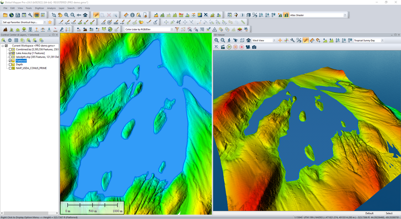 Global Mapper Pro Perpetual FLOATING License with 1 Year of Updates