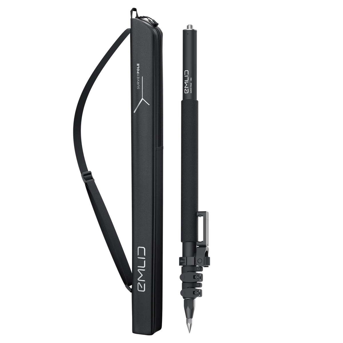 Emlid Survey Pole with a smartphone mount